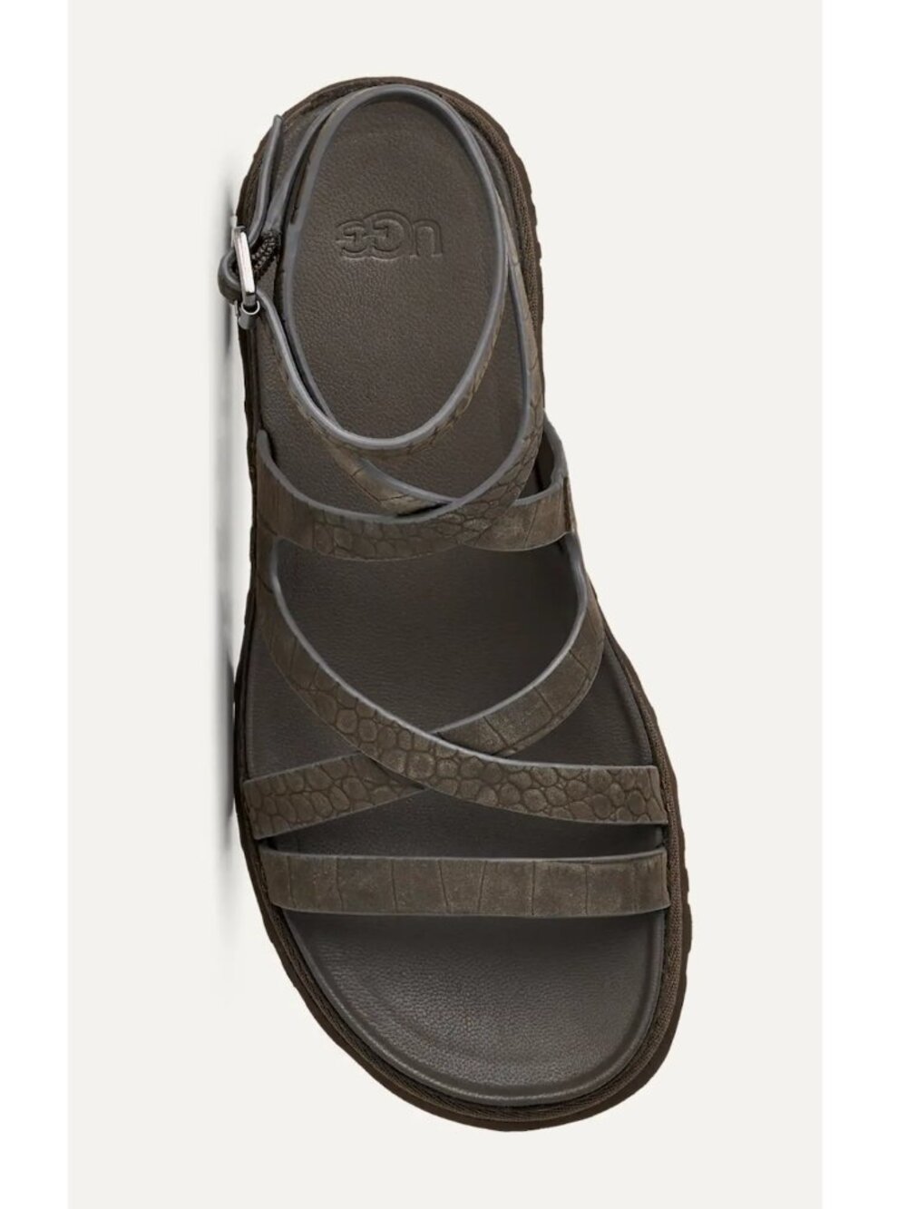 New UGG GoldenGaze Embossed Ankle Wrap Sandal in size 7.5